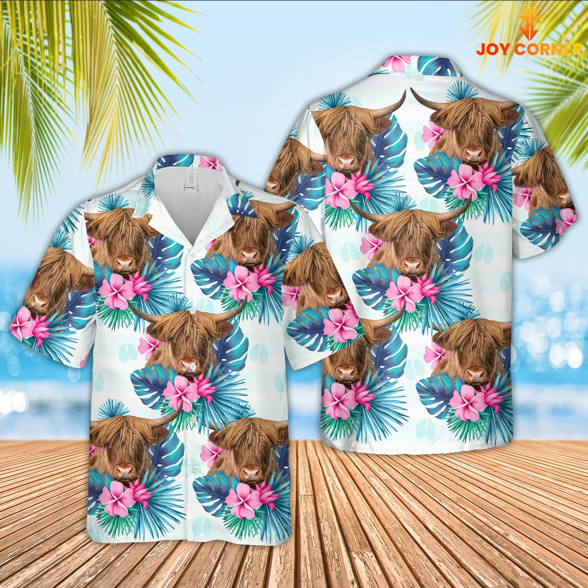 Highland Foot Sign Pattern 3D Hawaiian Shirt