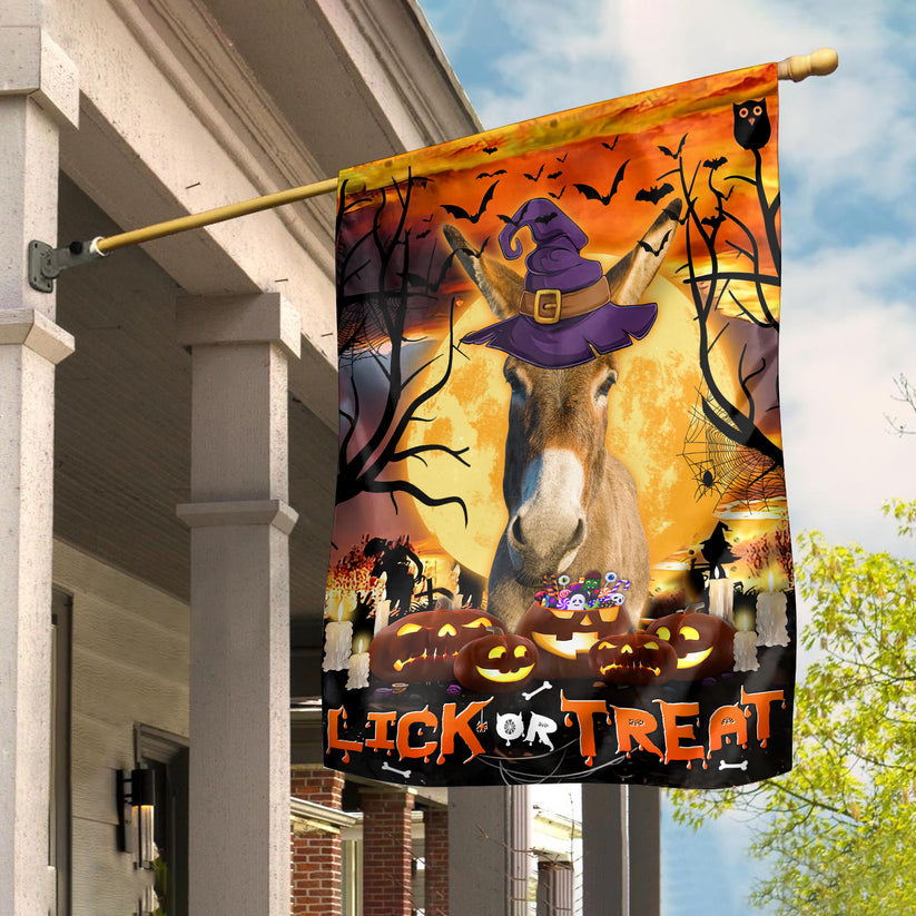 Donkey Lick Or Treat Flag