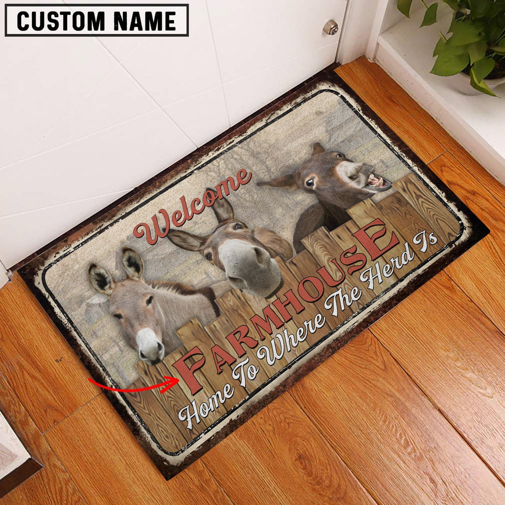 Donkey Personalized - Welcome  Doormat