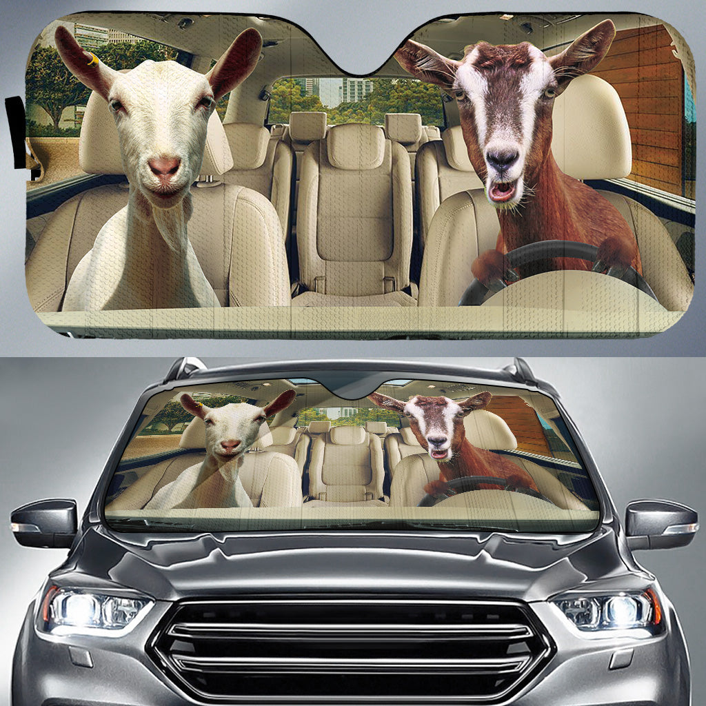 Driving Goats All Over Printed 3D Sun Shade