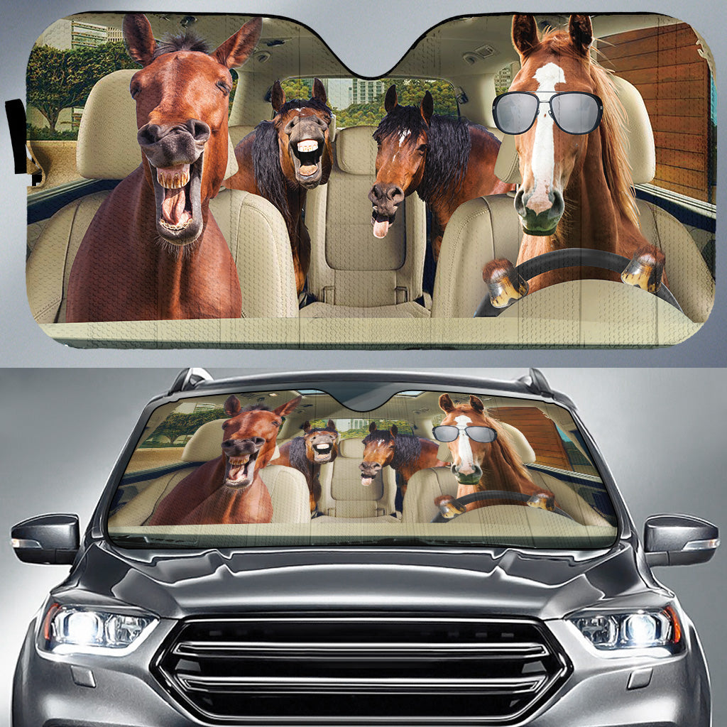Driving Horse All Over Printed 3D Sun Shade