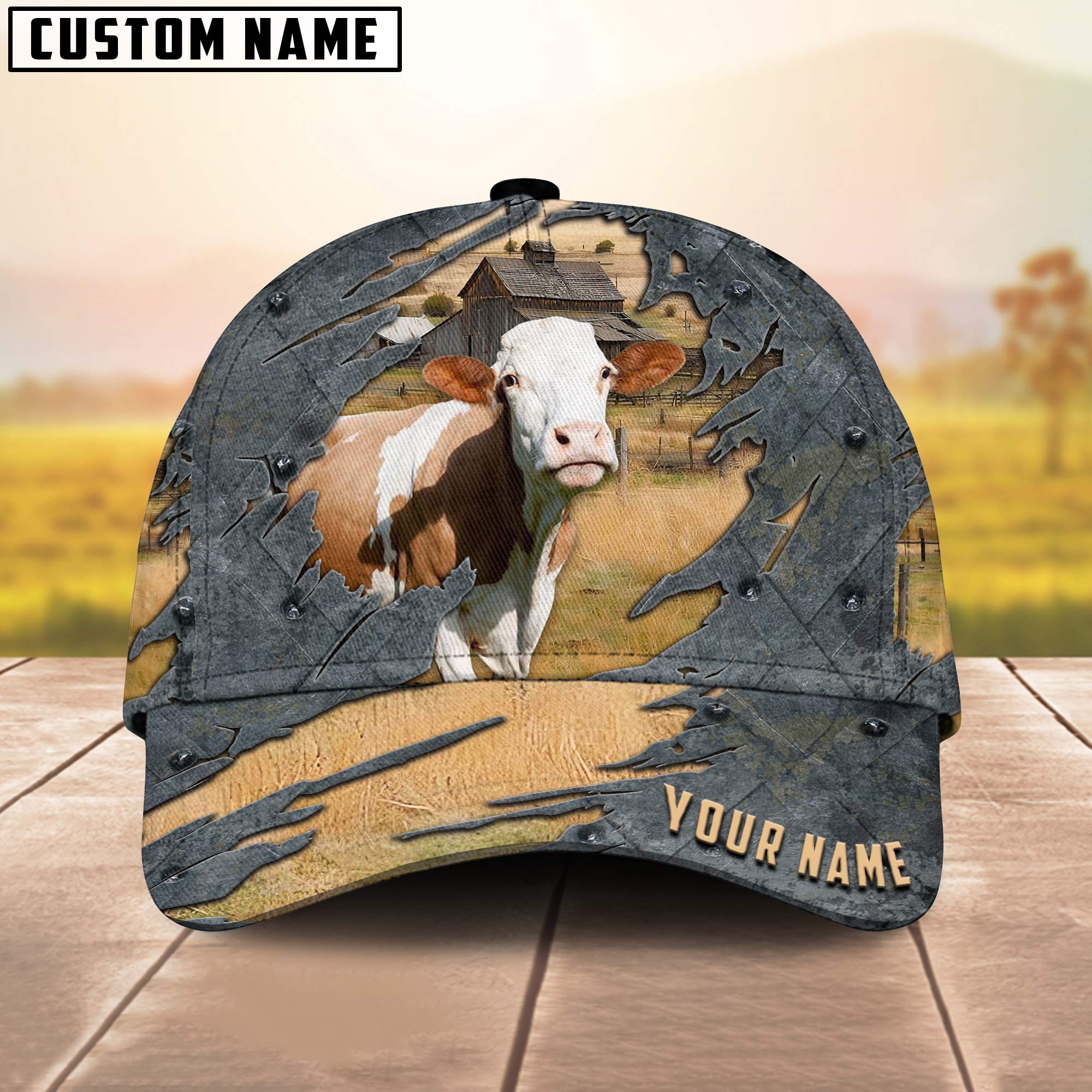 Fleckvieh Customized Name Cap