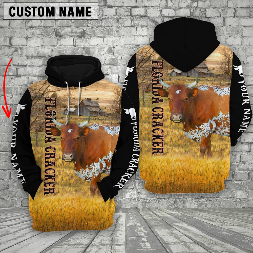 Personalized Name Florida Cracker 3D Hoodie