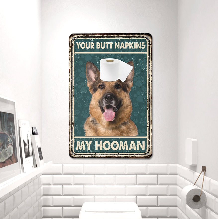 German Shepherd All Printed 3D Metal Sign