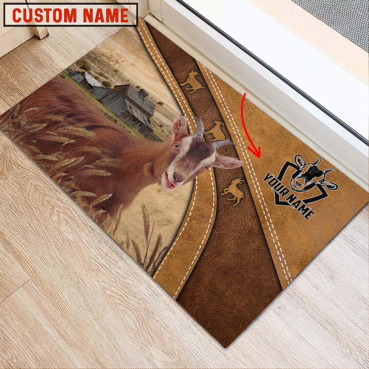 Goat Personalized - Welcome  Doormat