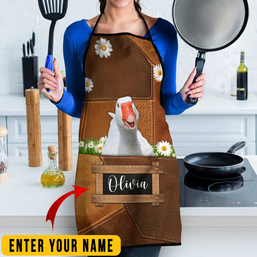 Personalized Name Goose All Over Printed 3D Apron