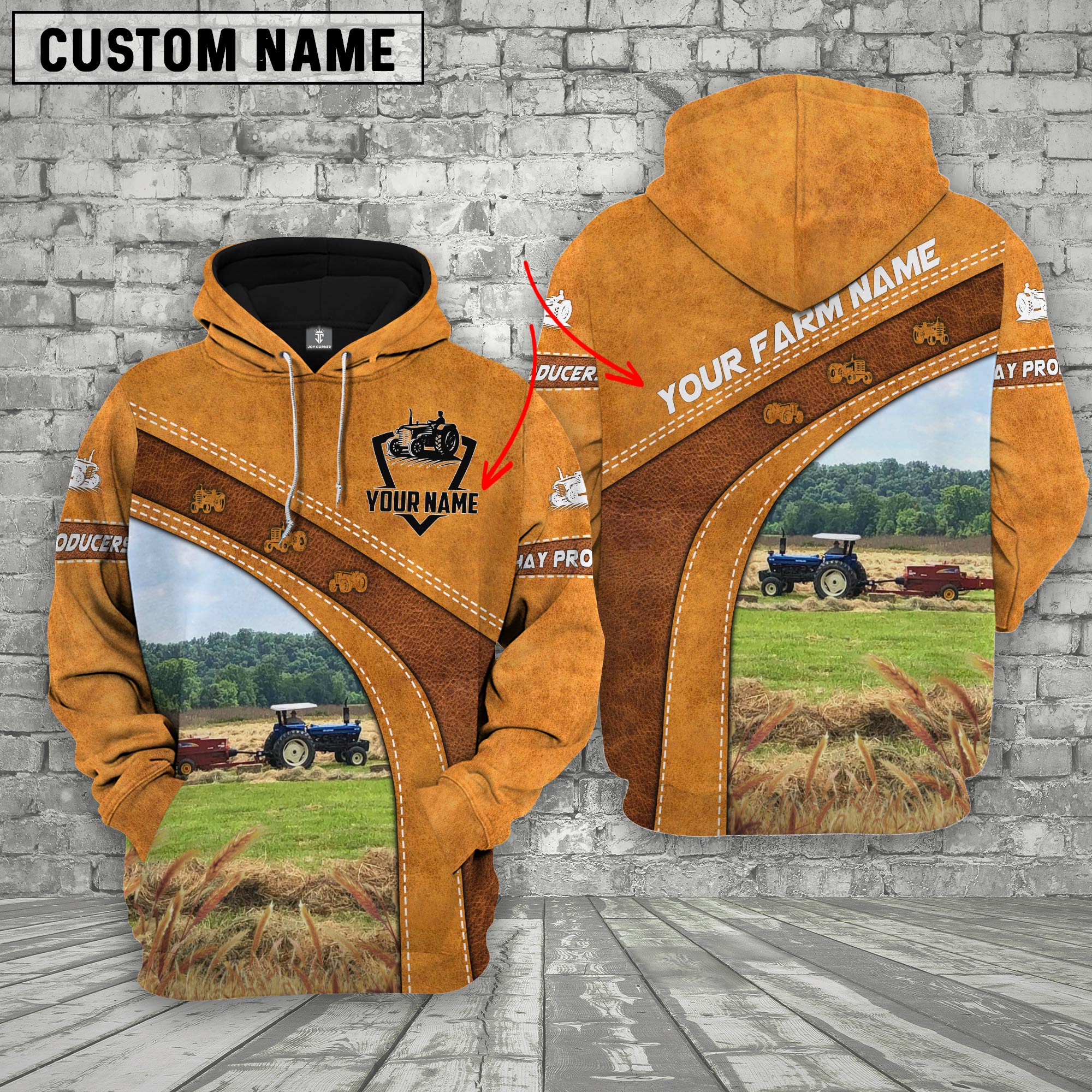 Personalized Name Hay Producer Hoodie