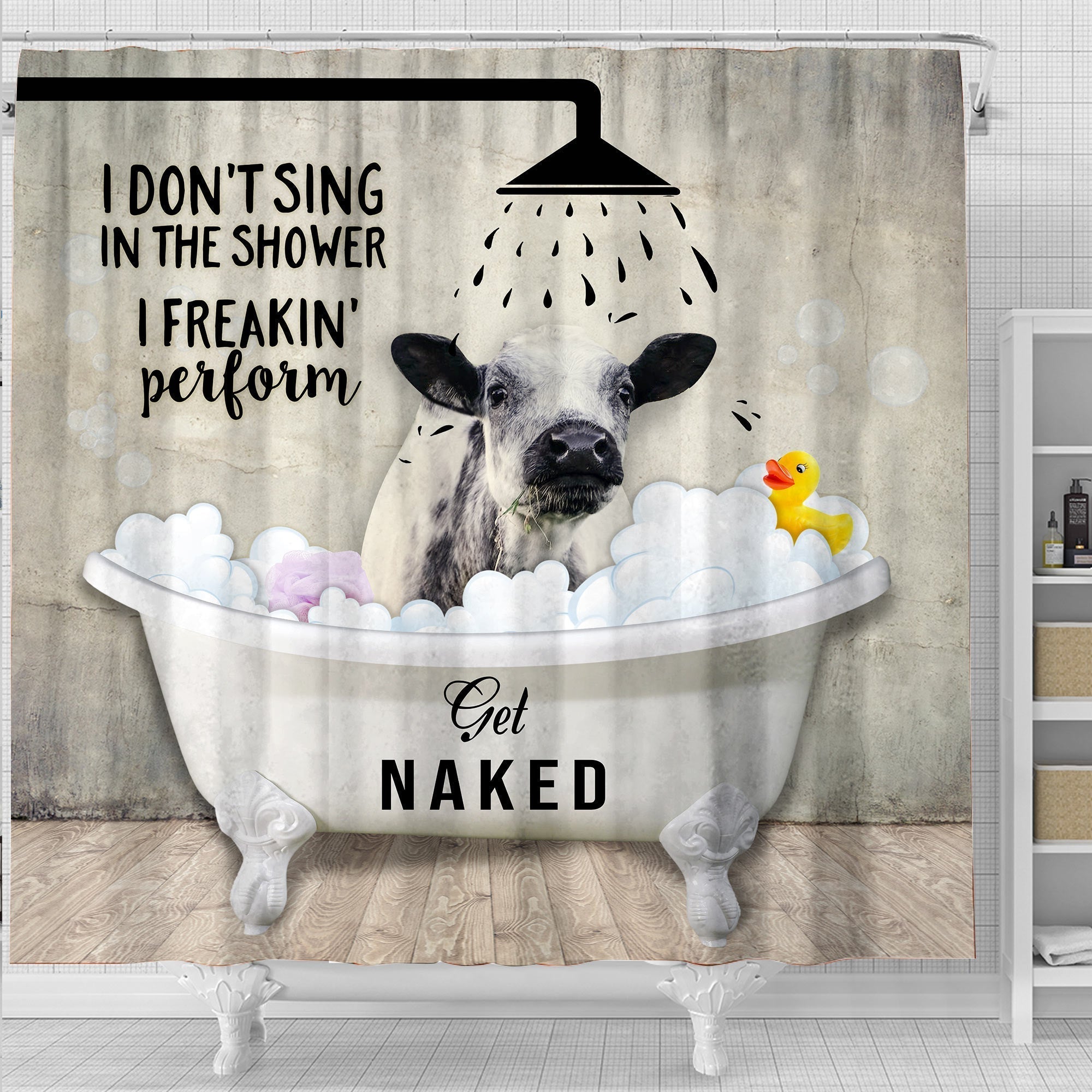 Speckle Park I Don't Sing In The Shower 3D Shower Curtain