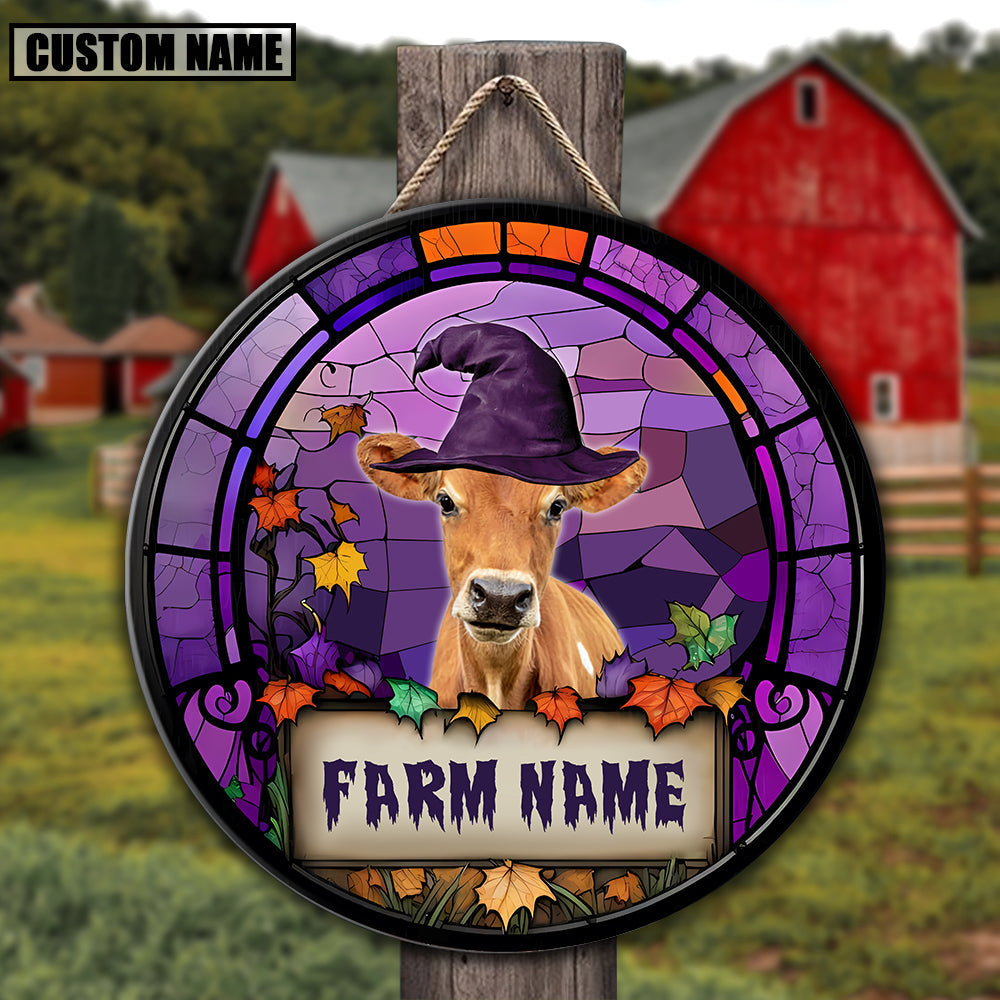 Jersey Personalized Name Stained Glass Effect Metal Sign
