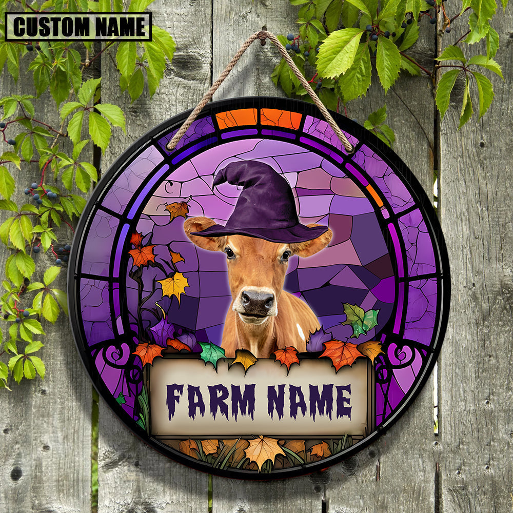 Jersey Personalized Name Stained Glass Effect Metal Sign