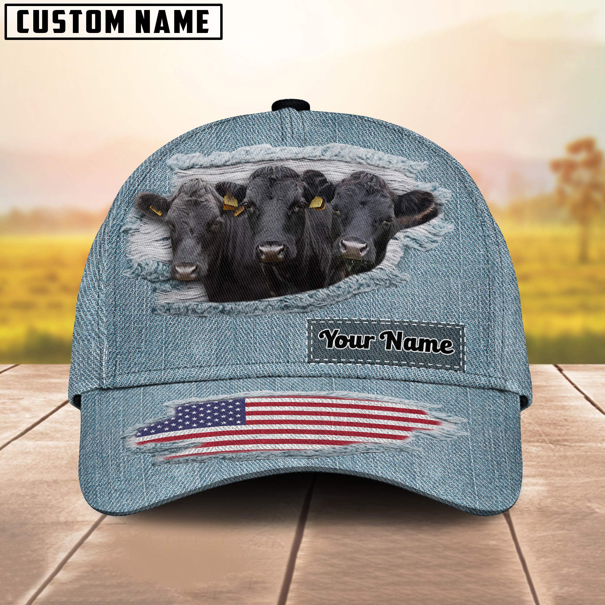 Dexter Jeans Pattern Customized Name Cap