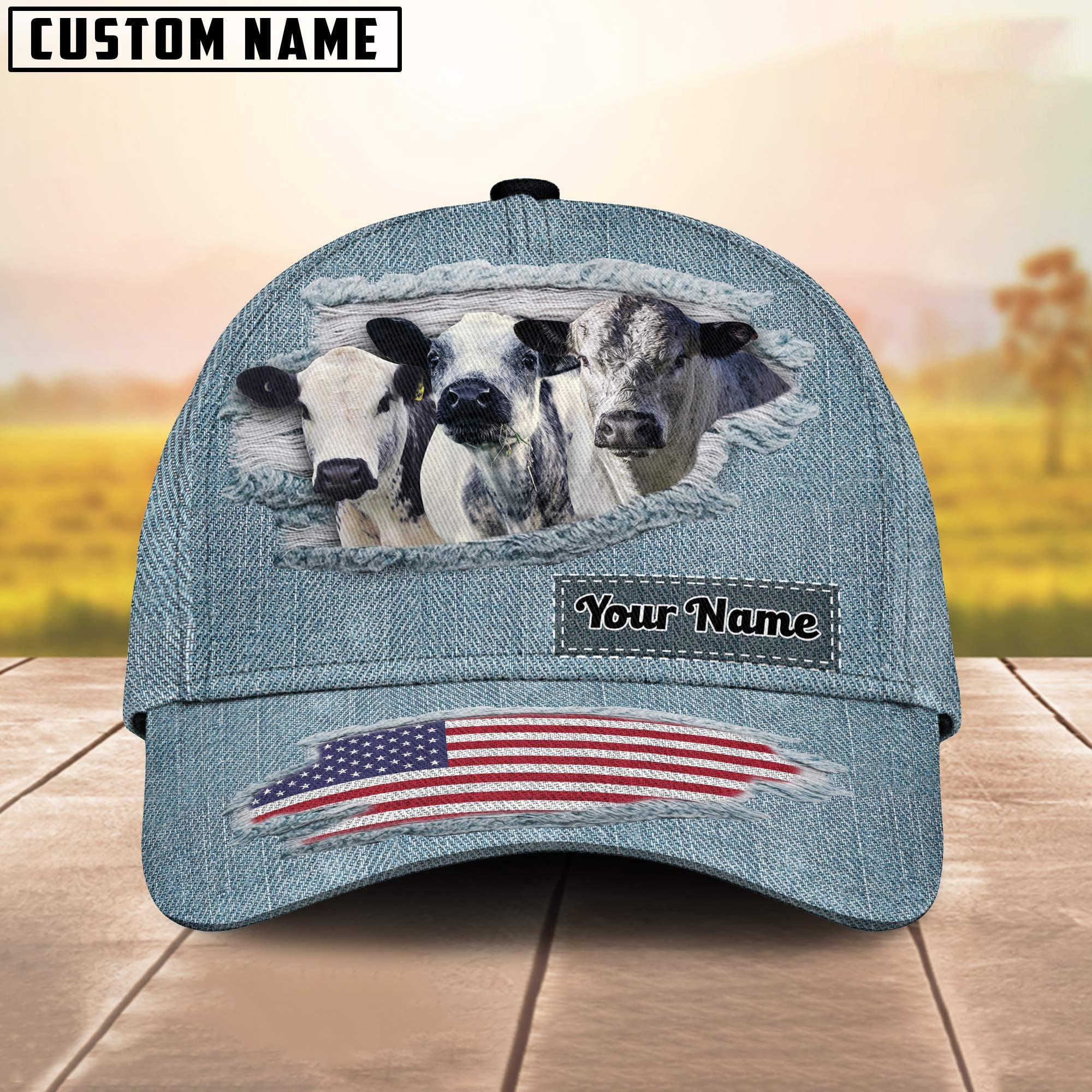 Speckle Park Jeans Pattern Customized Name Cap