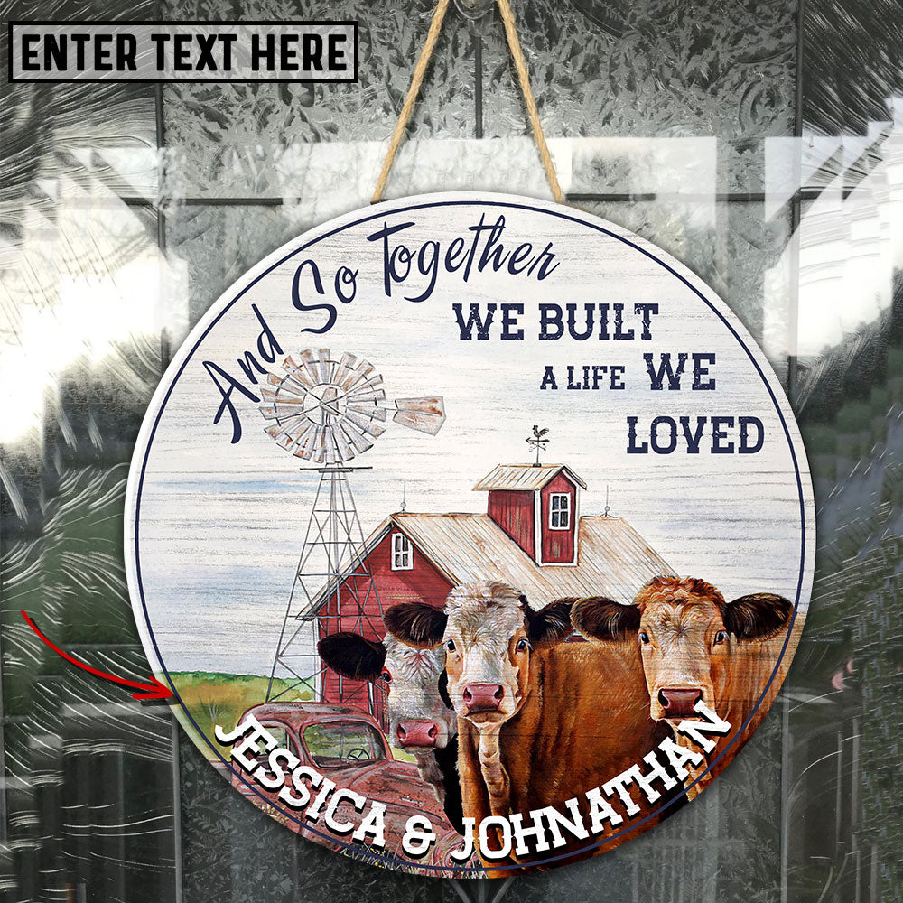 Guernsey Together We Built A Life We Loved Wooden Sign