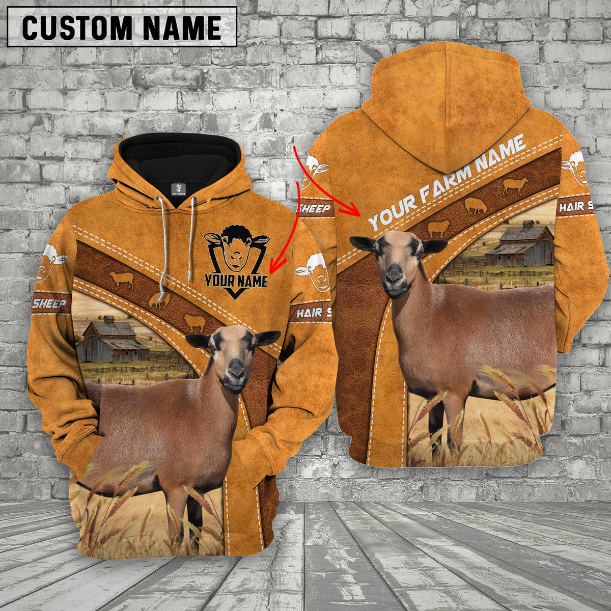 Hair Sheep Custom Name Printed Cattle 3D Hoodie