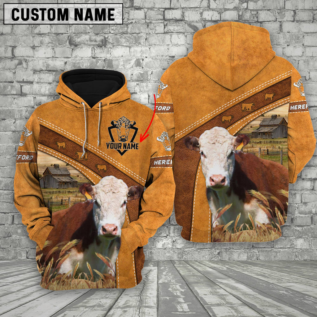 Personalized Name Hereford Hoodie For Kids