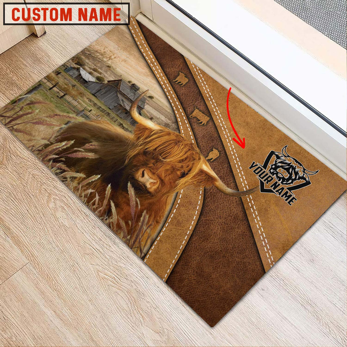 Highland Cattle Personalized - Welcome  Doormat