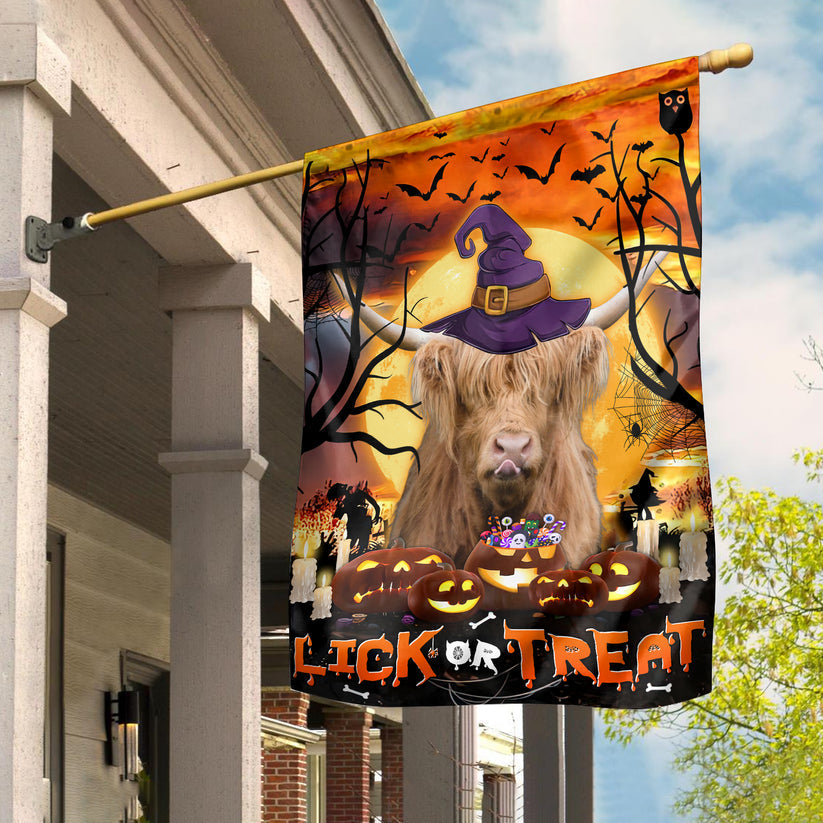 Highland Lick Or Treat Flag