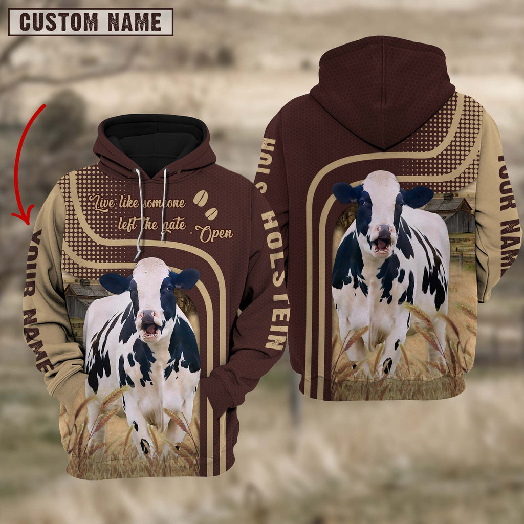 Personalized Name Holstein Cattle Hoodie TT6