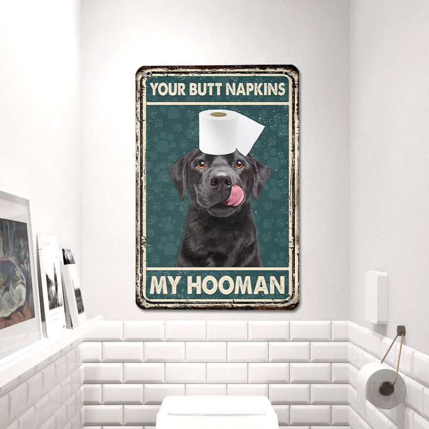 Black Labrador Retriever All Printed 3D Metal Sign