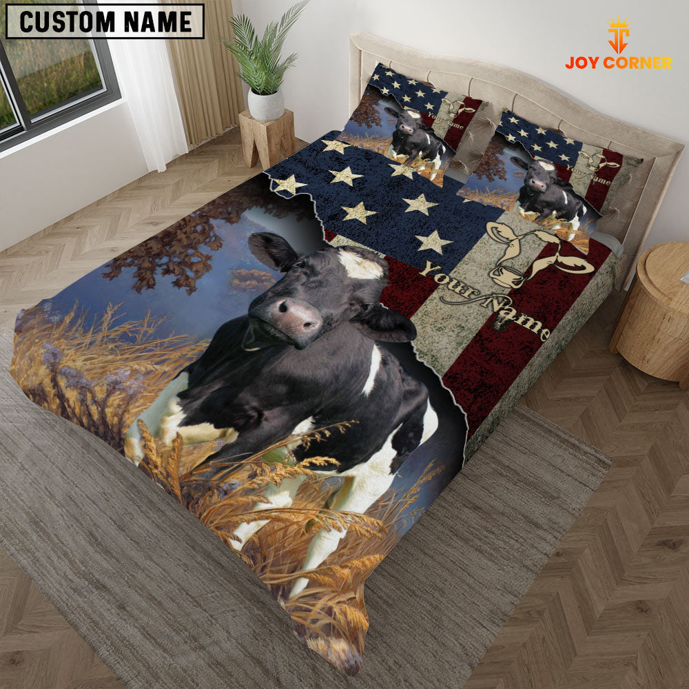 Holstein America Customized Name 3D Bedding Set