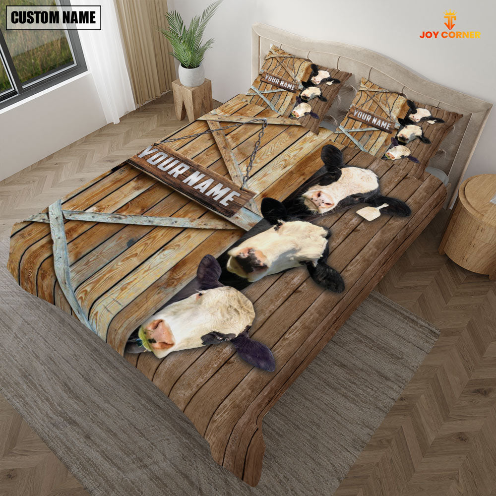 Happy Farm Black Baldy Wooden Door Bedding Set