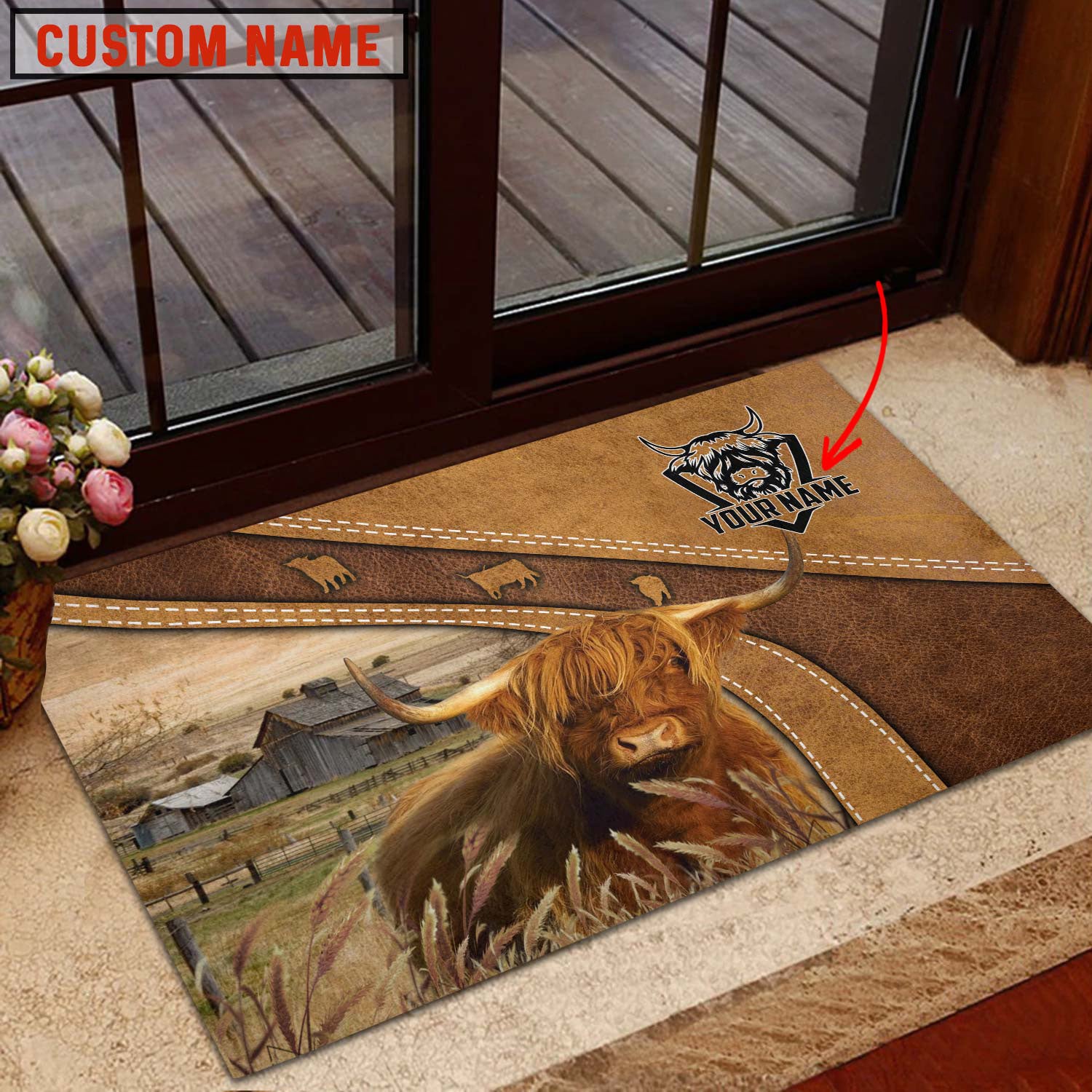Highland Cattle Personalized - Welcome  Doormat