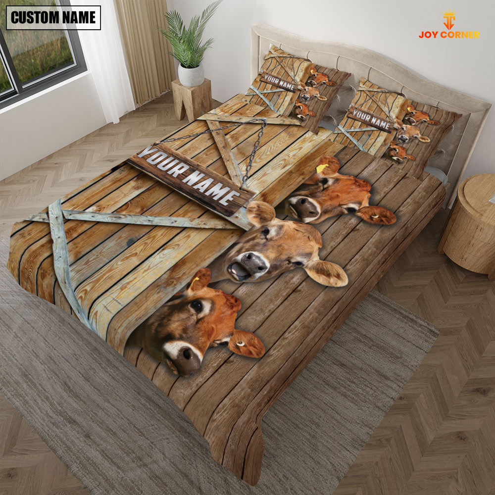Happy Farm Jersey Wooden Door Bedding Set