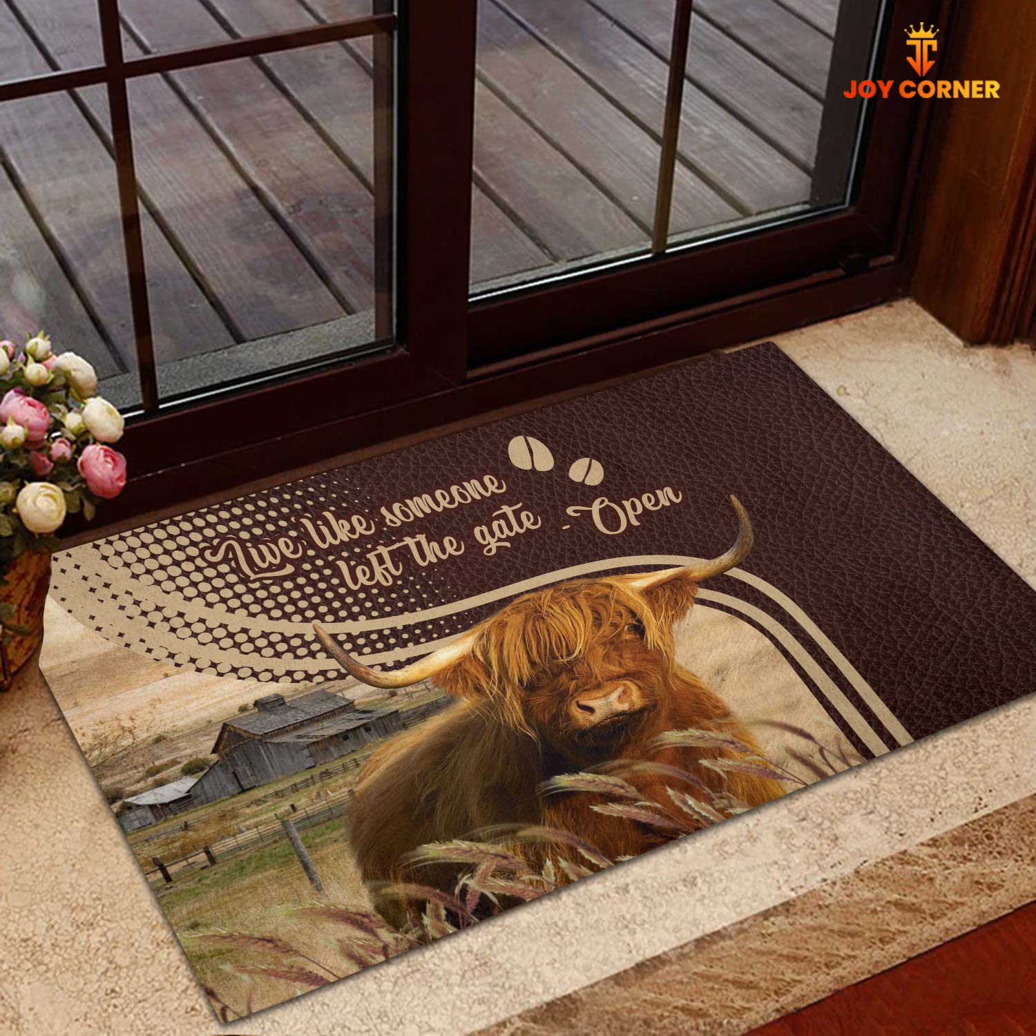 Highland Cattle Live Like Someone Left The Gate Open Doormat