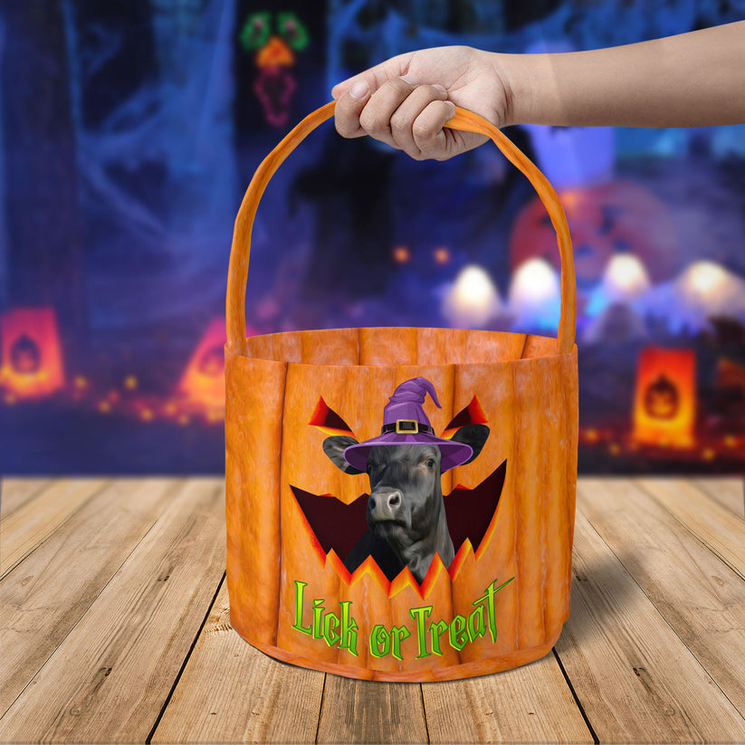 Black Angus Lick Or Treat Halloween Basket