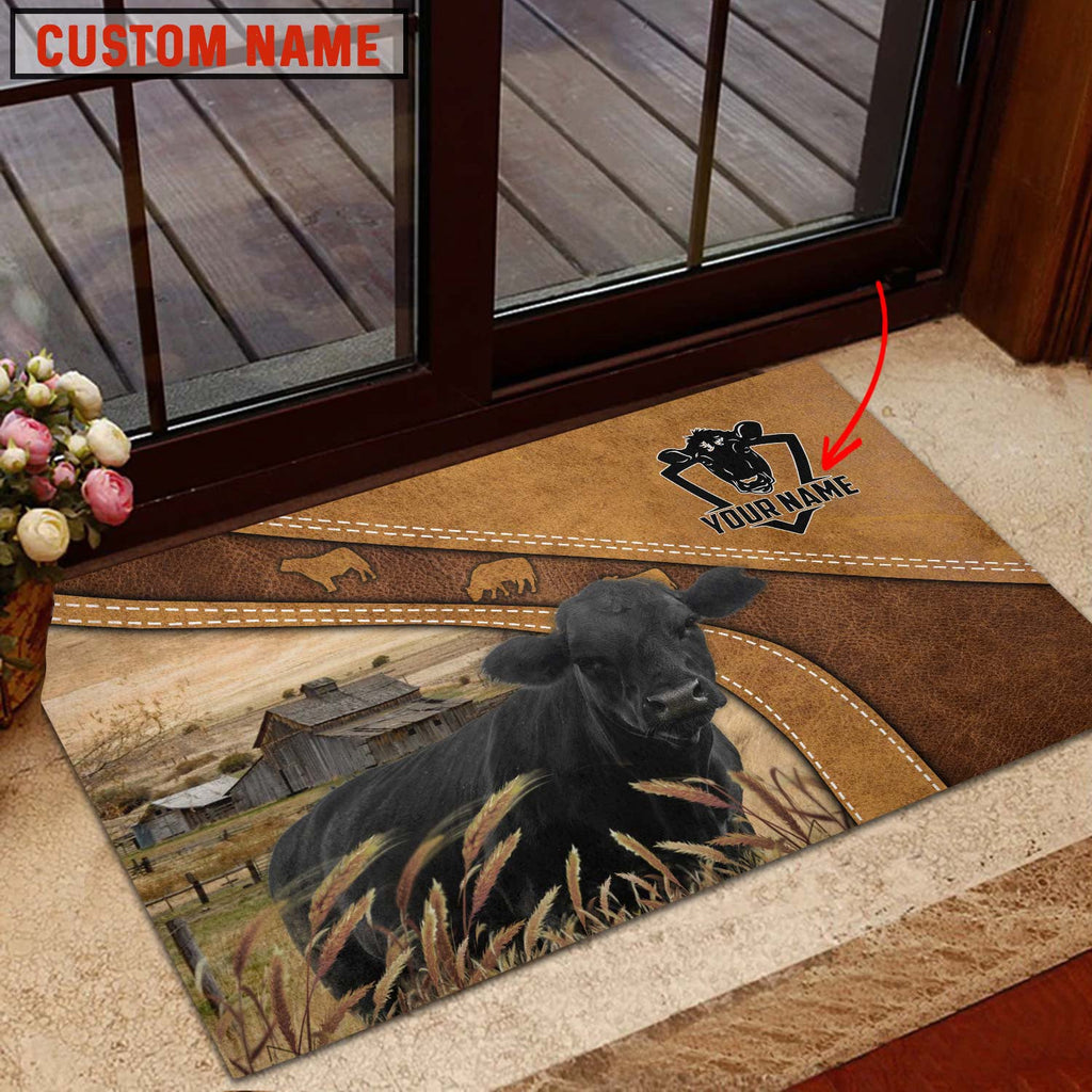 Black Angus Personalized - Welcome  Doormat