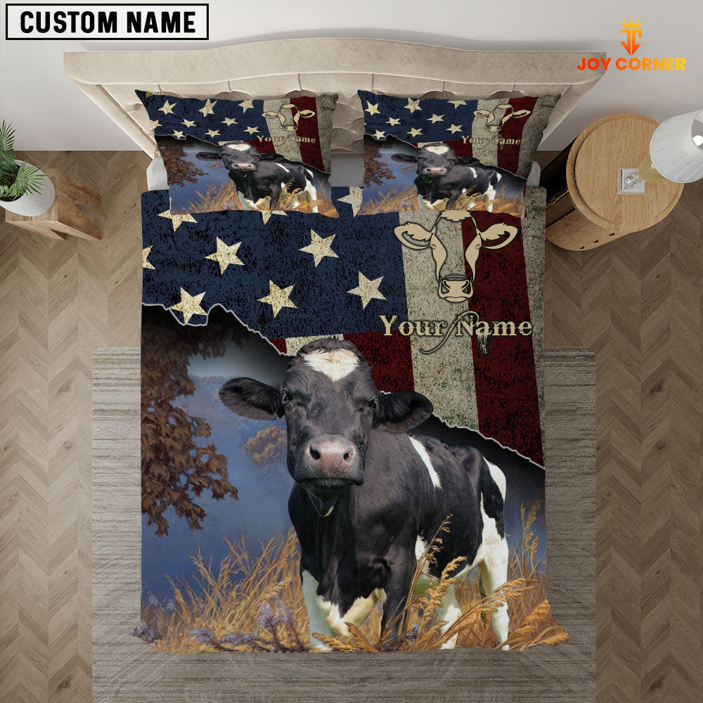 Holstein America Customized Name 3D Bedding Set