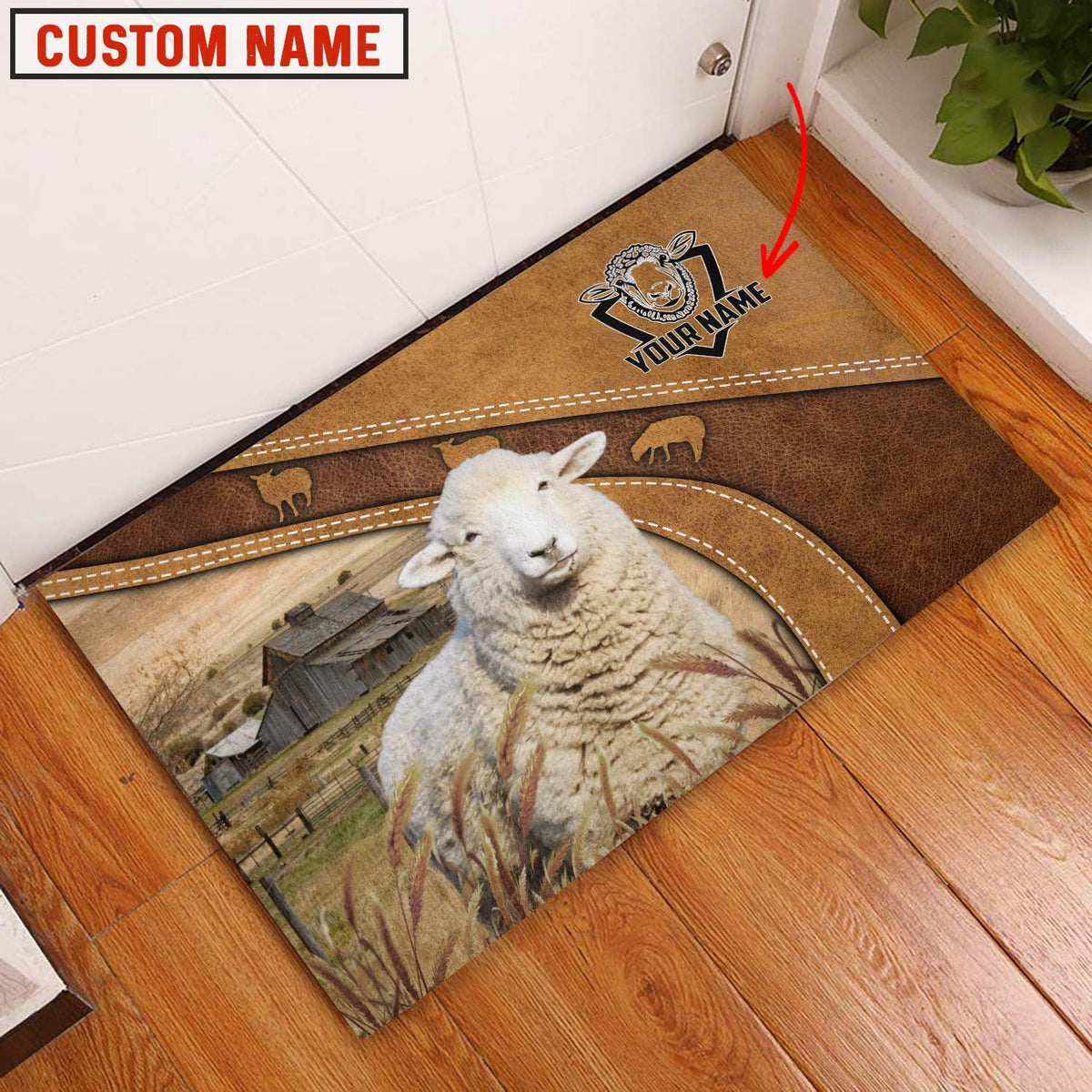 Sheep Personalized - Welcome  Doormat