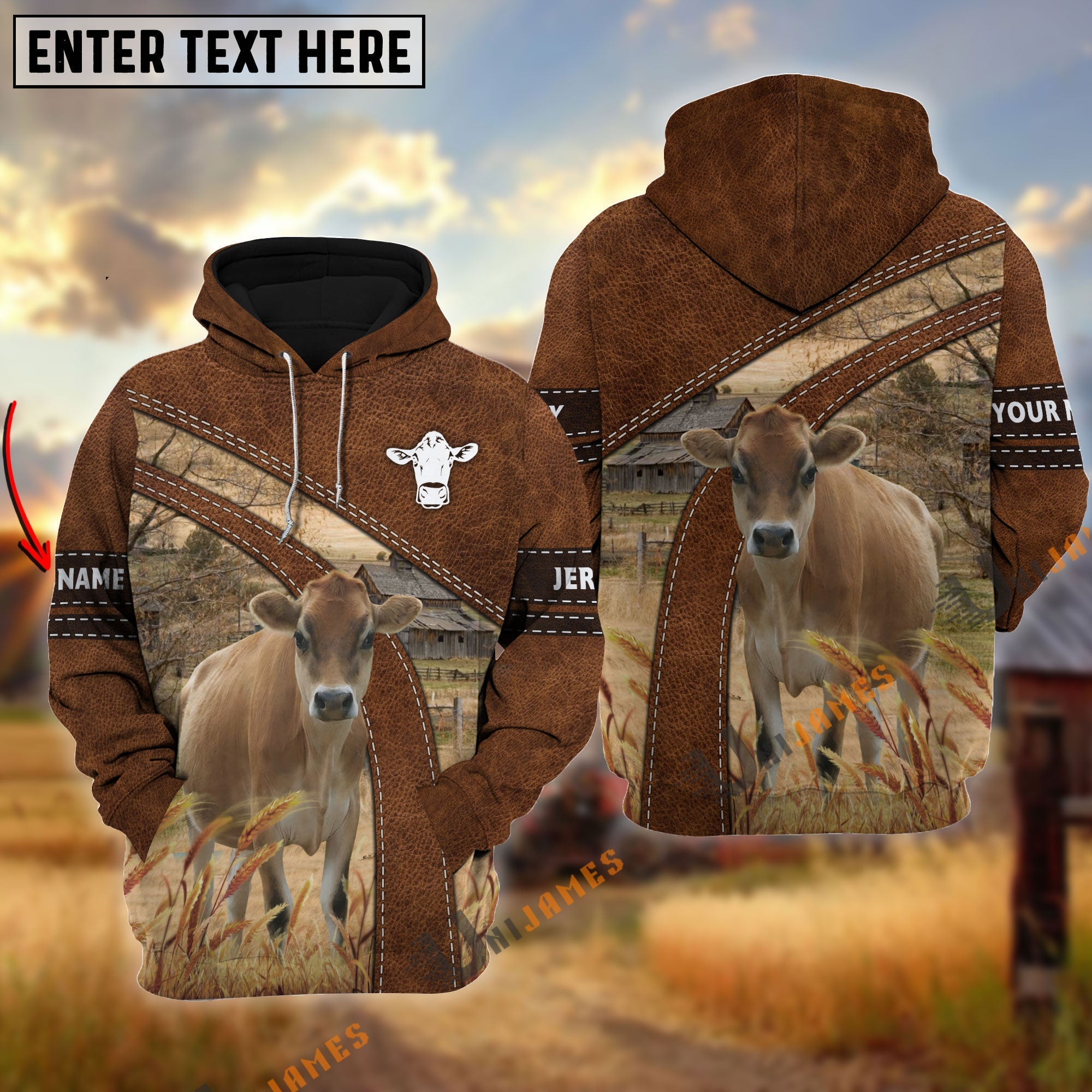 Jersey Custom Name On Sleeve 3D Hoodie
