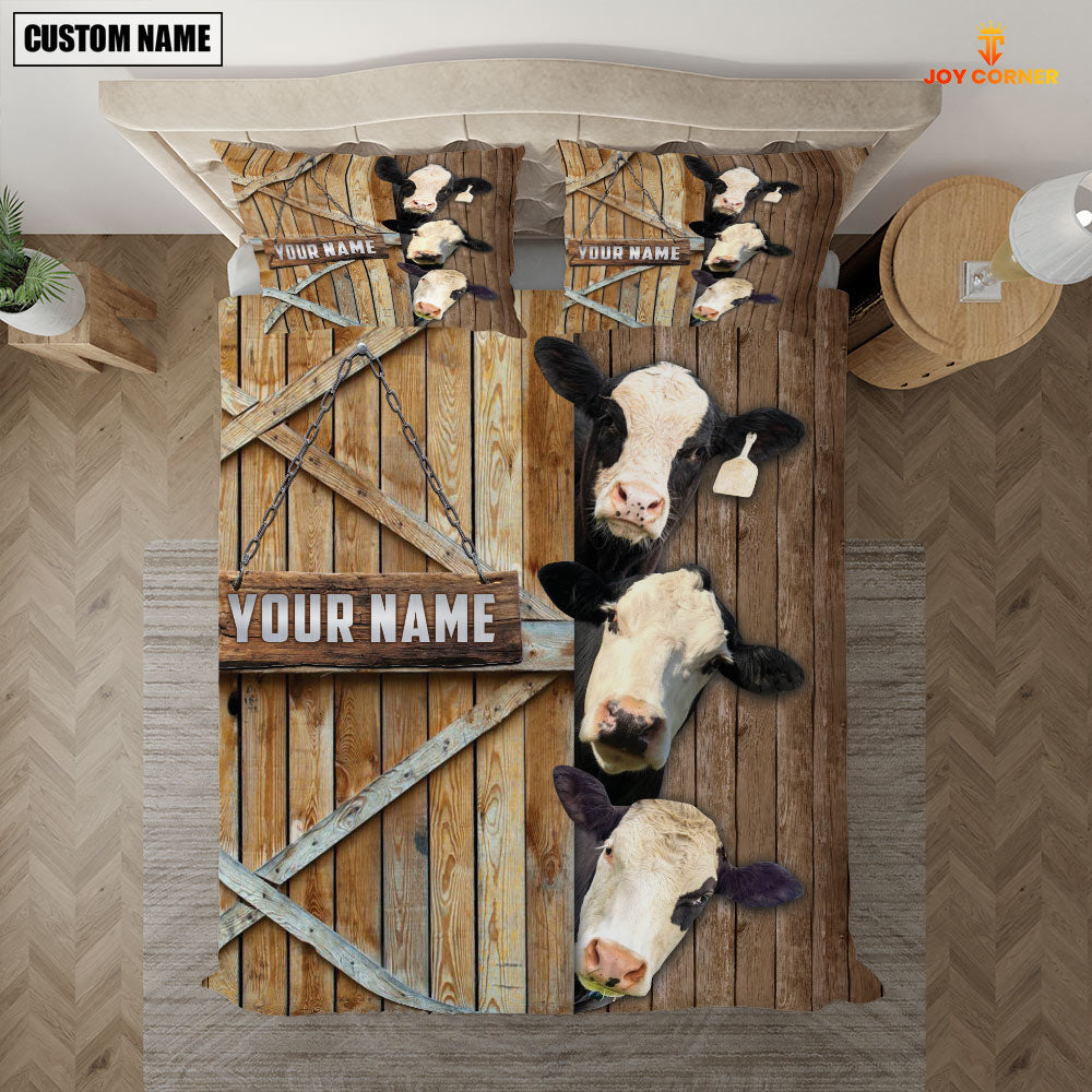 Happy Farm Black Baldy Wooden Door Bedding Set