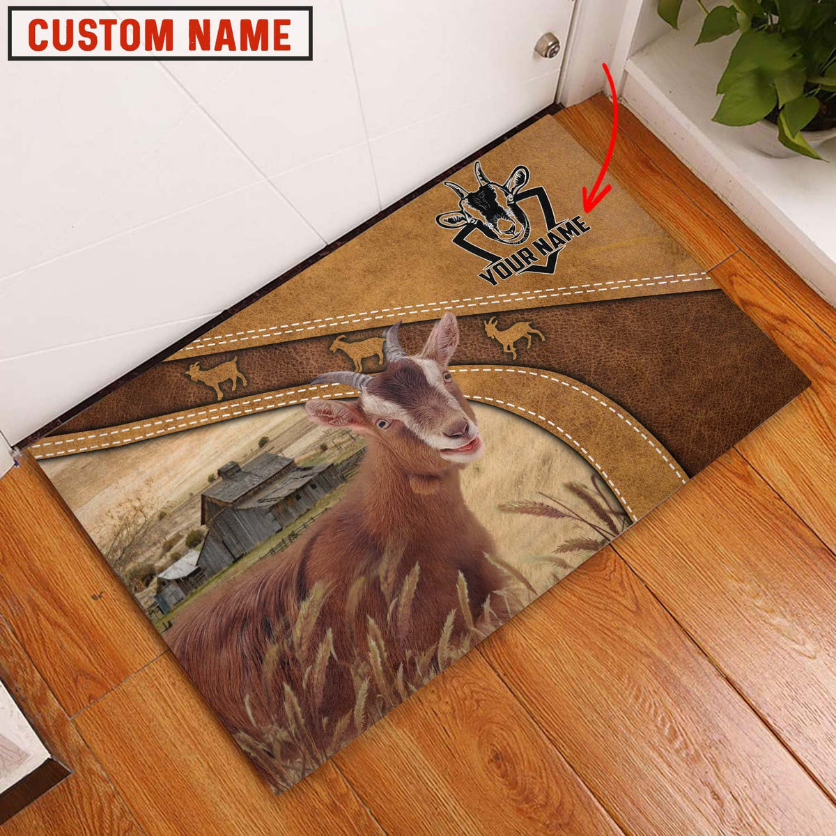 Goat Personalized - Welcome  Doormat