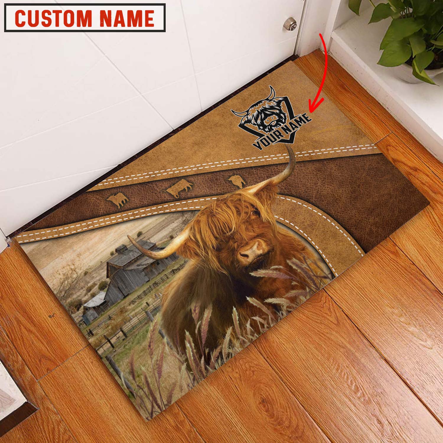 Highland Cattle Personalized - Welcome  Doormat