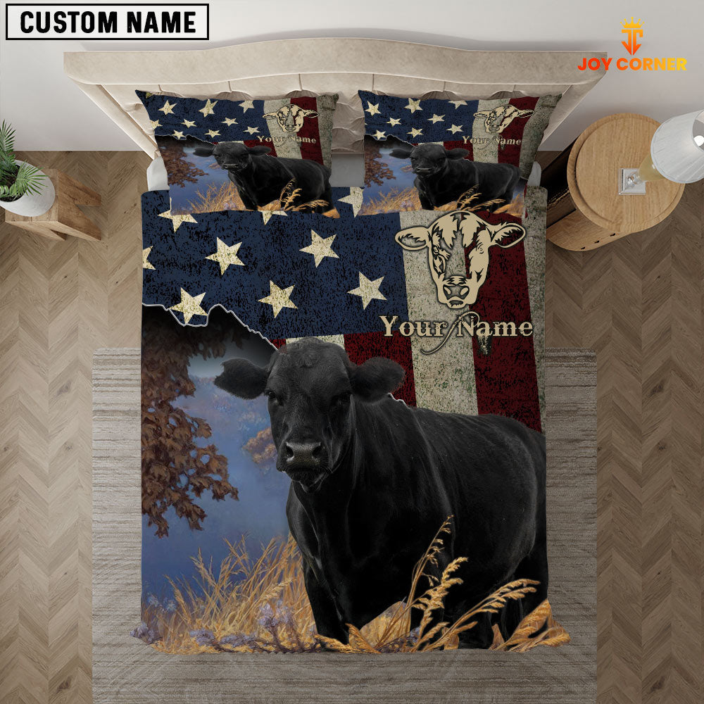 Black Angus America Customized Name 3D Bedding Set