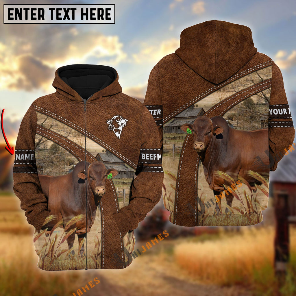 Beefmaster Custom Name On Sleeve 3D Hoodie