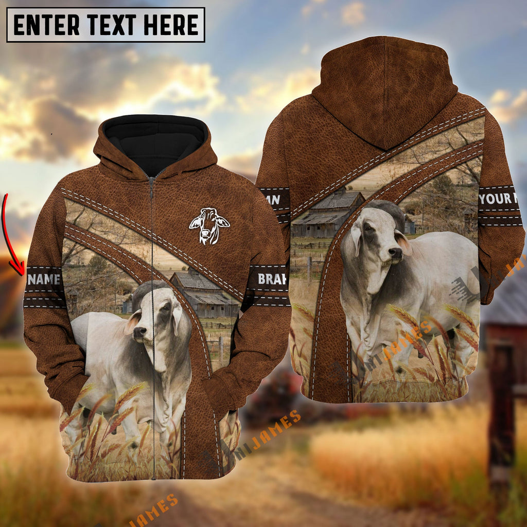 Brahman Custom Name On Sleeve 3D Hoodie