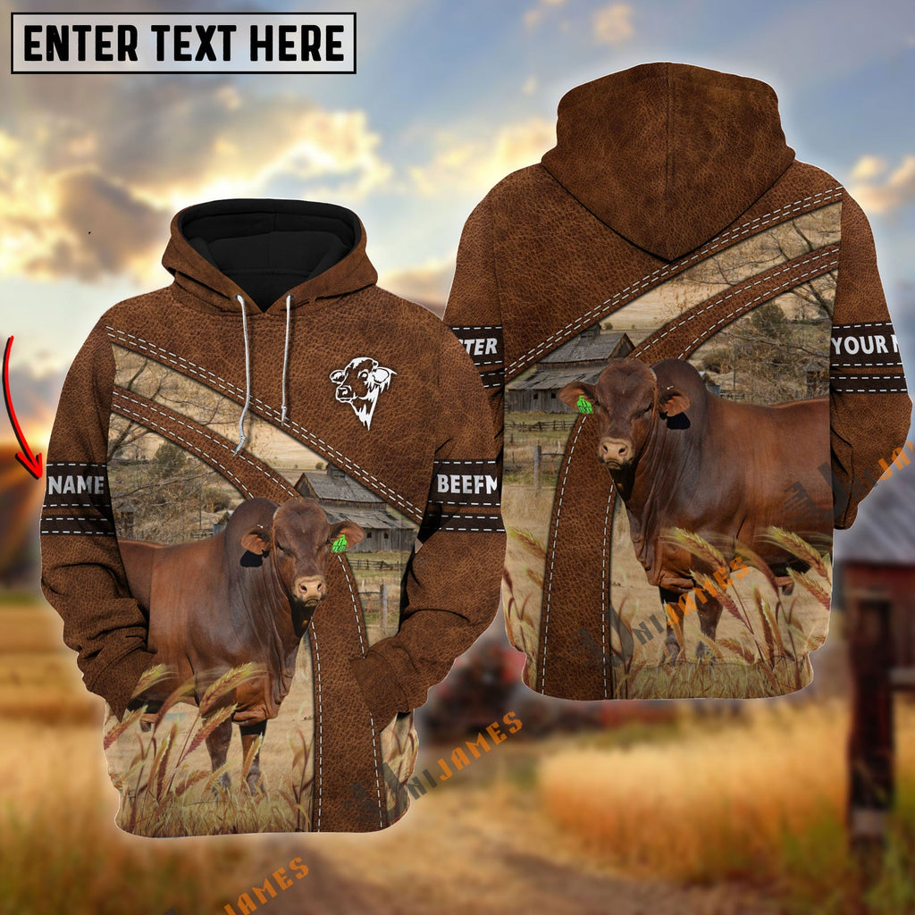 Beefmaster Custom Name On Sleeve 3D Hoodie