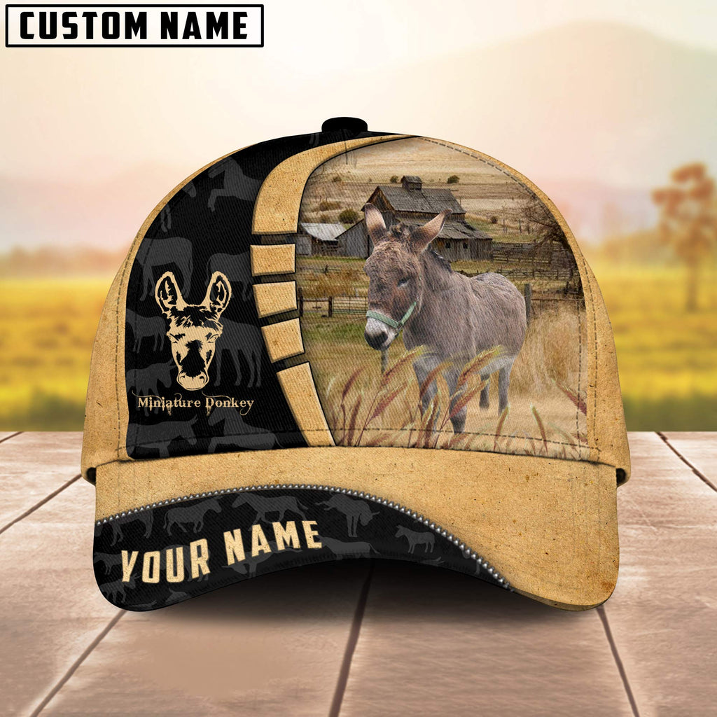 Custom Name Miniature Donkey Cattle Farmhouse Field Cap TT20