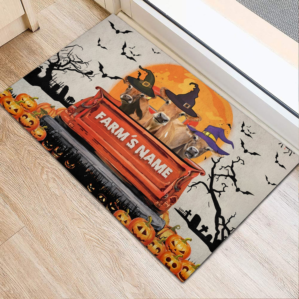 Jersey Custom Farm Name Halloween Doormat