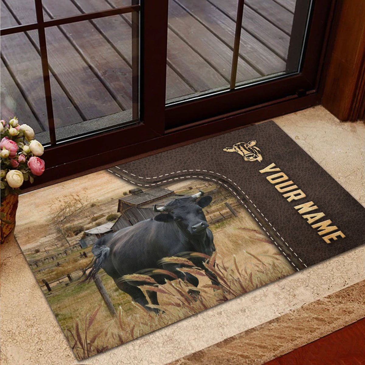 Dexter Custom Name Leather Pattern Doormat