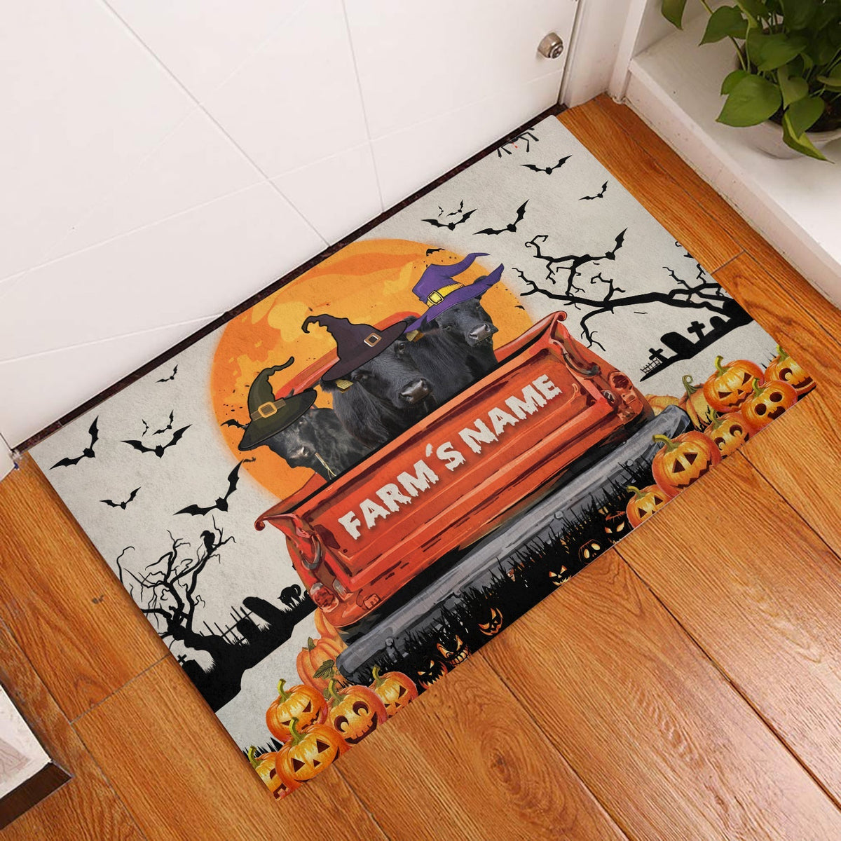 Dexter Custom Farm Name Halloween Doormat
