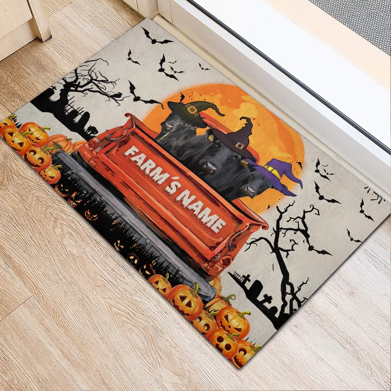 Dexter Custom Farm Name Halloween Doormat
