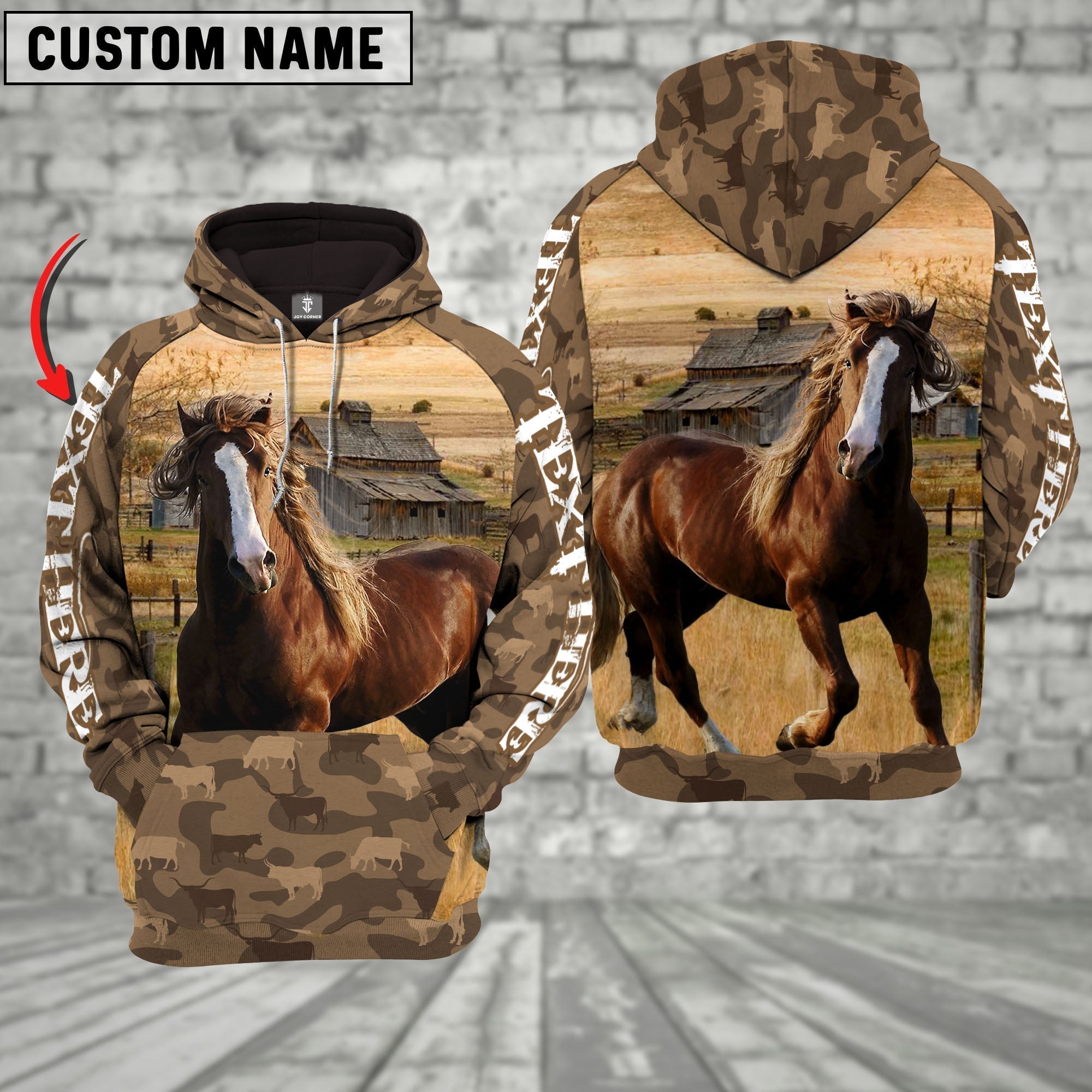 Horse Farming Personalized 3D Hoodie