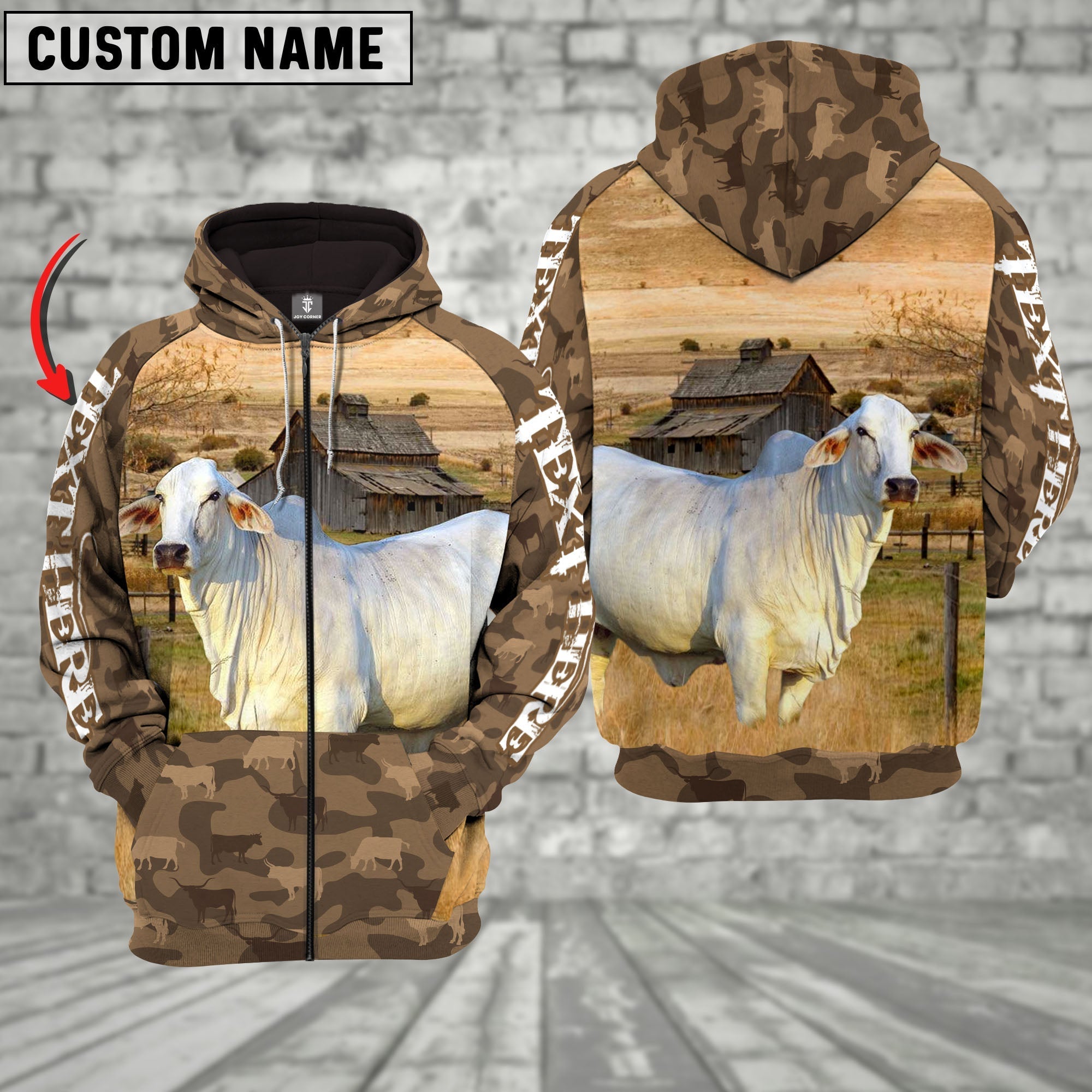 Brahman Cattle Farming Personalized 3D Hoodie