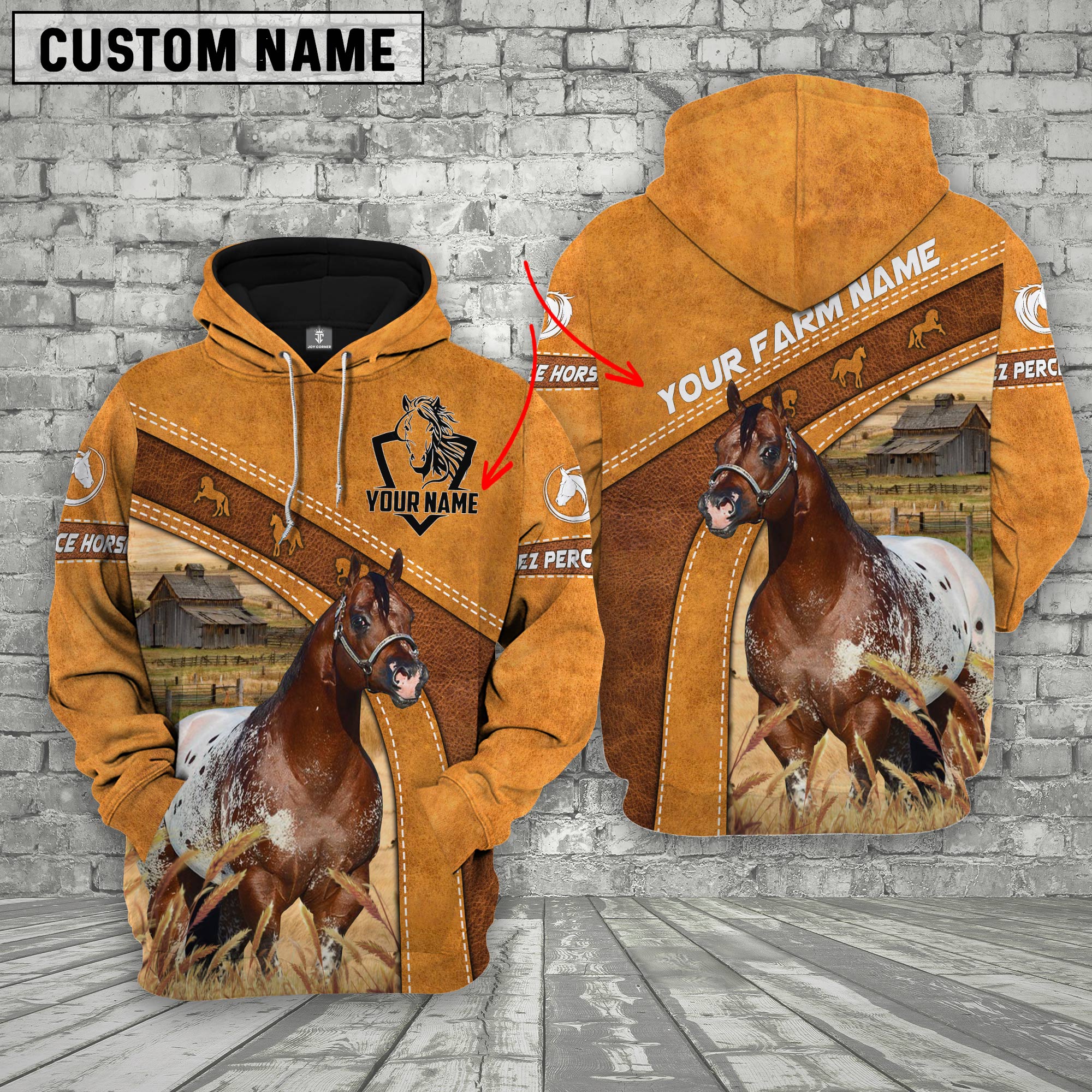 Nez Perce Horse Custom Name Race Hoodie