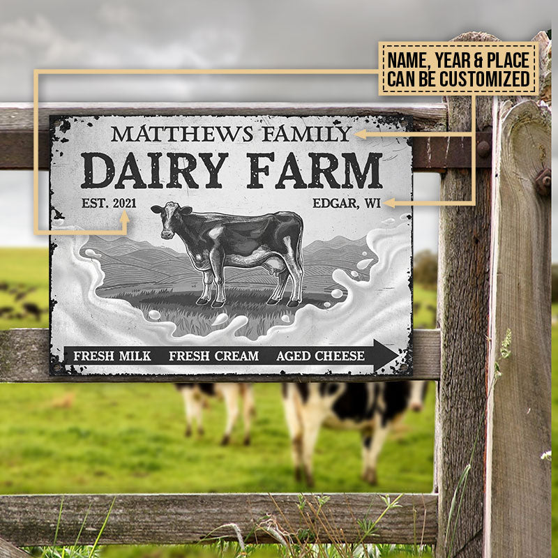 Customized Name Cattle Farm All Printed 3D Metal Sign