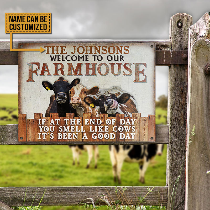 Customized Name Welcome To Our Farm House Metal Sign